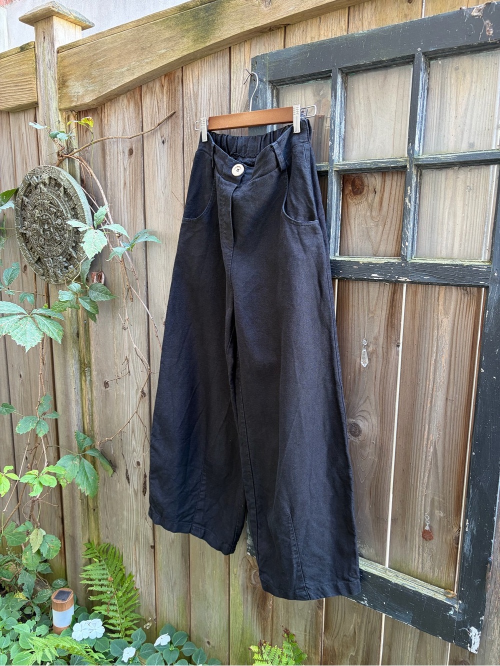 Linenfox Frankie Heavy Black Linen Trousers